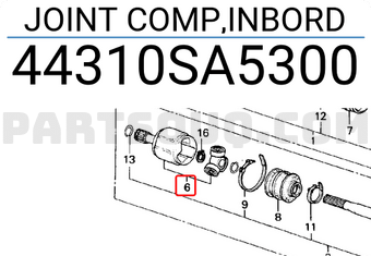 Honda 44310SA5300 JOINT COMP,INBORD