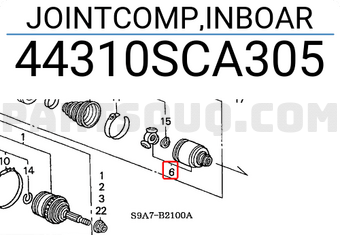 Honda 44310SCA305 JOINTCOMP,INBOAR