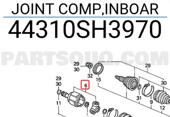 Honda 44310SH3970 JOINT COMP,INBOAR