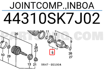 Honda 44310SK7J02 JOINTCOMP.,INBOA