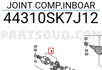 Honda 44310SK7J12 JOINT COMP,INBOAR