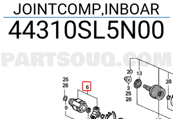 Honda 44310SL5N00 JOINTCOMP,INBOAR
