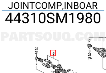 Honda 44310SM1980 JOINTCOMP,INBOAR