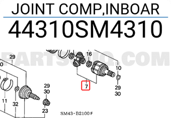 Honda 44310SM4310 JOINT COMP,INBOAR
