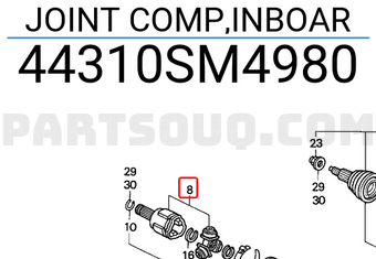 Honda 44310SM4980 JOINT COMP,INBOAR