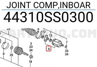 Honda 44310SS0300 JOINT COMP,INBOAR
