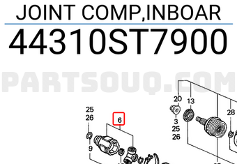 Honda 44310ST7900 JOINT COMP,INBOAR