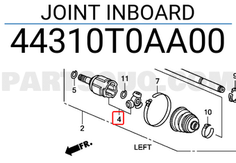 Honda 44310T0AA00 JOINT INBOARD