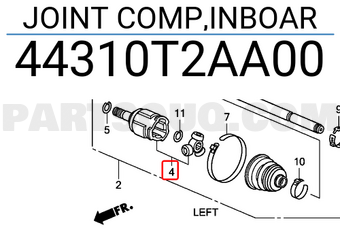 Honda 44310T2AA00 JOINT COMP,INBOAR