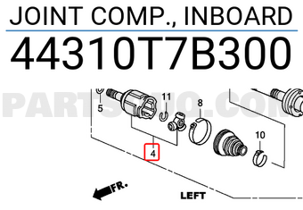 Honda 44310T7B300 JOINT COMP., INBOARD