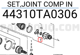 Honda 44310TA0306 SET,JOINT COMP IN