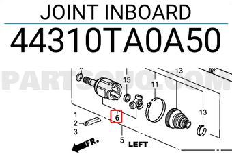 Honda 44310TA0A50 JOINT INBOARD