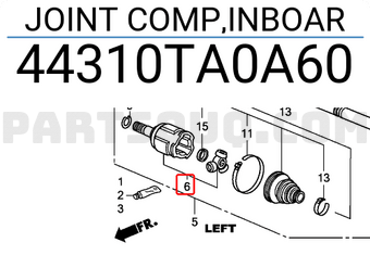 Honda 44310TA0A60 JOINT COMP,INBOAR