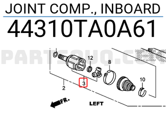 Honda 44310TA0A61 JOINT COMP., INBOARD