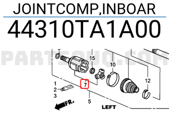 Honda 44310TA1A00 JOINTCOMP,INBOAR