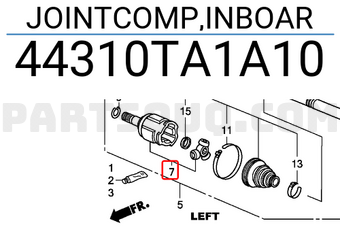 Honda 44310TA1A10 JOINTCOMP,INBOAR