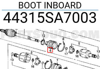 Honda 44315SA7003 BOOT INBOARD