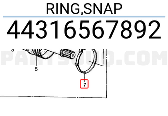 Honda 44316567892 RING,SNAP