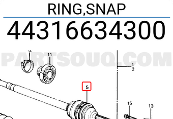 Honda 44316634300 RING,SNAP