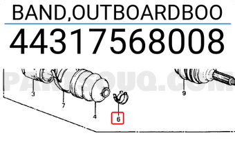 Honda 44317568008 BAND,OUTBOARDBOO