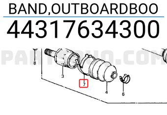 Honda 44317634300 BAND,OUTBOARDBOO