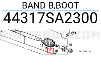 Honda 44317SA2300 BAND B,BOOT