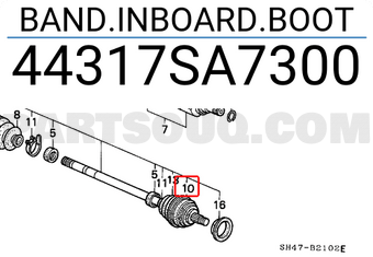 Honda 44317SA7300 BAND.INBOARD.BOOT