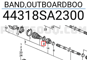 Honda 44318SA2300 BAND,OUTBOARDBOO