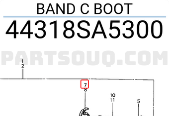 Honda 44318SA5300 BAND C BOOT