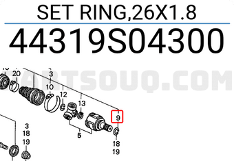 Honda 44319S04300 SET RING,26X1.8
