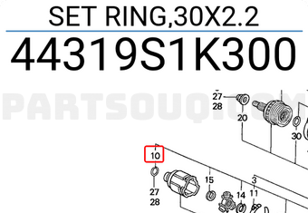 Honda 44319S1K300 SET RING,30X2.2