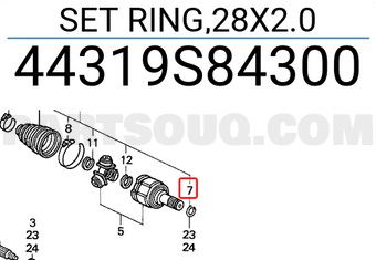 Honda 44319S84300 SET RING,28X2.0