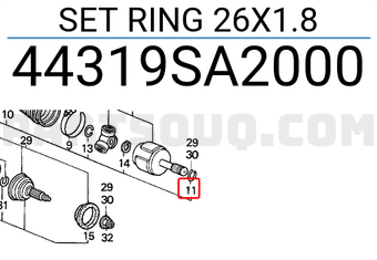 Honda 44319SA2000 SET RING 26X1.8