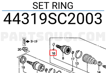 Honda 44319SC2003 SET RING