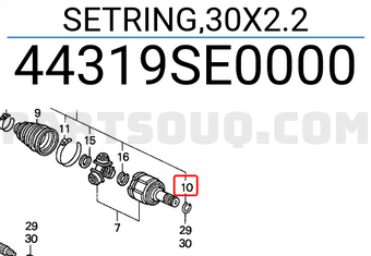 Honda 44319SE0000 SETRING,30X2.2