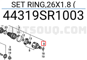 Honda 44319SR1003 SET RING,26X1.8