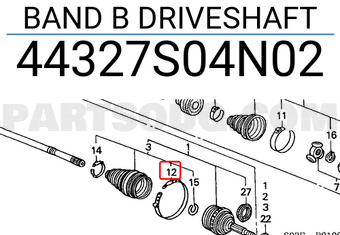 Honda 44327S04N02 BAND B DRIVESHAFT