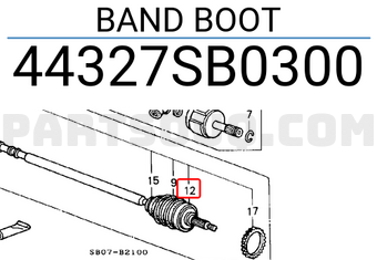 Honda 44327SB0300 BAND BOOT