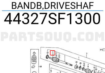 Honda 44327SF1300 BANDB,DRIVESHAF