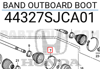 Honda 44327SJCA01 BAND OUTBOARD BOOT