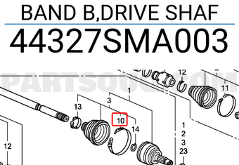 Honda 44327SMA003 BAND B,DRIVE SHAF
