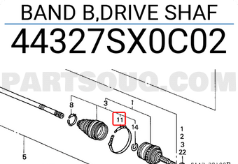 Honda 44327SX0C02 BAND B,DRIVE SHAF