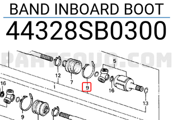 Honda 44328SB0300 BAND INBOARD BOOT