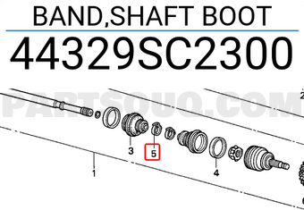 Honda 44329SC2300 BAND,SHAFT BOOT