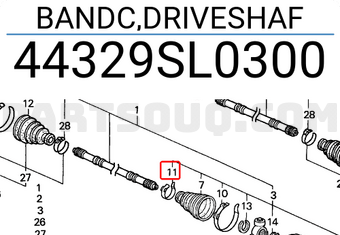 Honda 44329SL0300 BANDC,DRIVESHAF