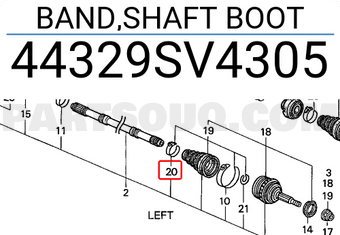Honda 44329SV4305 BAND,SHAFT BOOT