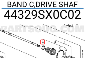 Honda 44329SX0C02 BAND C,DRIVE SHAF