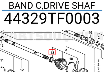 Honda 44329TF0003 BAND C,DRIVE SHAF