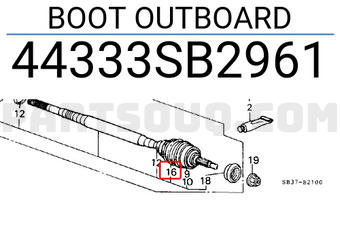 Honda 44333SB2961 BOOT OUTBOARD