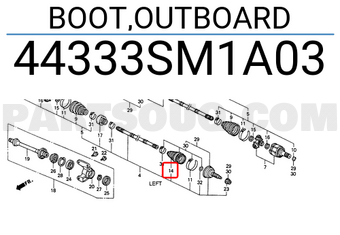 Honda 44333SM1A03 BOOT,OUTBOARD